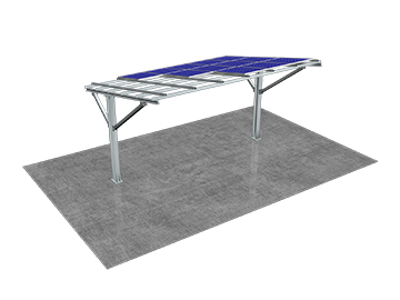 單立柱太陽能車棚支架系統(tǒng)