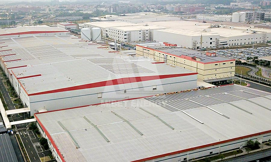 中國廣州 廠房屋頂柔性組件支架系統(tǒng) 12.5MW-3